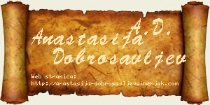 Anastasija Dobrosavljev vizit kartica